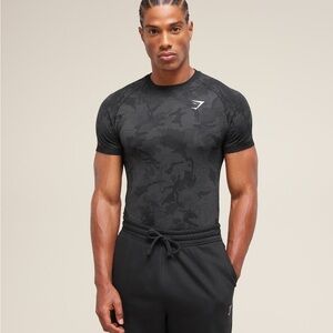 Gymshark Black Camo Performance Tee